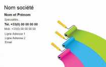 Modèle Carte de visite  peintre décorateur pour bâtiment, construction, peinture revêtement mur, décoration à personnaliser en ligne avec modèle gratuit