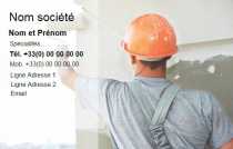 Modèle Carte de visite  peintre décorateur pour bâtiment, construction, peinture revêtement mur, décoration à personnaliser en ligne avec modèle gratuit