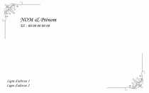 Modèle Grande carte de visite  particulier pour Carte de visite particulier Gratuit : une grande carte familiale avec cadre et ornement à personnaliser en ligne avec modèle gratuit