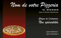 Modèle Carte de visite  restaurant pour pizza, restaurant Italien, pizzaiolo à personnaliser en ligne avec modèle gratuit