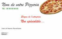 Modèle Carte de visite  restaurant pour pizza, restaurant Italien, pizzaiolo à personnaliser en ligne avec modèle gratuit