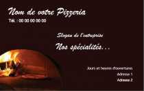 Modèle Carte de visite  restaurant pour pizza, restaurant Italien, pizzaiolo à personnaliser en ligne avec modèle gratuit