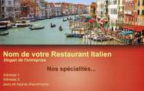 Modèle Carte de visite  restaurant pour pizza, restaurant Italien, pizzaiolo à personnaliser en ligne avec modèle gratuit