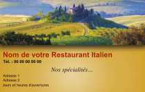 Modèle Carte de visite  restaurant pour pizza, restaurant Italien, pizzaiolo à personnaliser en ligne avec modèle gratuit