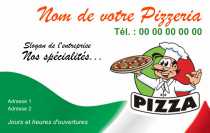Modèle Carte de visite  restaurant pour pizzeria, restaurant Italien, pizzaiolo à personnaliser en ligne avec modèle gratuit