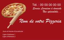 Modèle Carte de visite  restaurant pour pizza, restaurant Italien, pizzaiolo à personnaliser en ligne avec modèle gratuit