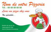 Modèle Carte de visite  restaurant pour pizzeria, restaurant Italien, pizzaiolo à personnaliser en ligne avec modèle gratuit