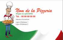Modèle Carte de visite  restaurant pour pizzeria, restaurant Italien à personnaliser en ligne avec modèle gratuit
