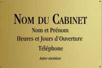 Modèle plaque gravure plexi XL  infirmière pour plaque 30x20cm aspect Or, gravée laser professionnelle à personnaliser en ligne avec modèle gratuit