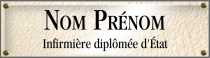 Modèle plaque gravure plexi XXS  infirmière pour Transparente, Plaque gravée professionnelle pas cher 15x4cm - 1 à 2 lignes maximum à personnaliser en ligne avec modèle gratuit