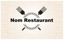 Modèle Carte de visite  restaurant pour restaurant,  assiette à personnaliser en ligne avec modèle gratuit