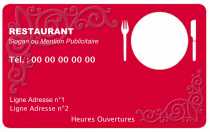 Modèle Carte de visite  restaurant pour carte visite restaurant , assiette à personnaliser en ligne avec modèle gratuit