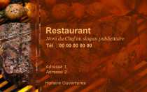 Modèle Carte de visite  restaurant pour restauration, brasserie à personnaliser en ligne avec modèle gratuit