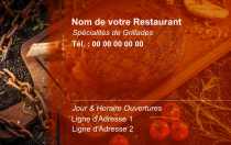 Modèle Carte de visite  restaurant pour resto, brasserie, fast food à personnaliser en ligne avec modèle gratuit