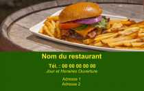 Modèle Carte de visite  restaurant pour restaurant, brasserie, fast food, grillades à personnaliser en ligne avec modèle gratuit