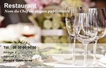 Modèle Carte de visite  restaurant pour restauration, brasserie à personnaliser en ligne avec modèle gratuit
