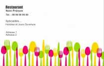 Modèle Carte de visite  restaurant pour resto, brasserie, fast food à personnaliser en ligne avec modèle gratuit