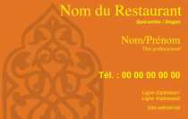 Modèle Carte de visite  Traiteur pour Traiteur Oriental, Receptions Mariages, Service Traiteur à personnaliser en ligne avec modèle gratuit