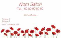 Modèle Carte de visite  salon de beauté pour Salon de beauté, fleurs à personnaliser en ligne avec modèle gratuit