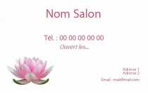 Modèle Carte de visite  salon de beauté pour Salon de beauté, lotus à personnaliser en ligne avec modèle gratuit
