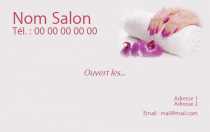 Modèle Carte de visite  salon de beauté pour Salon de beauté, institut de beauté à personnaliser en ligne avec modèle gratuit