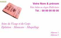 Modèle Carte de visite  salon de beauté pour Salon de beauté, avec ticket rétro à personnaliser en ligne avec modèle gratuit