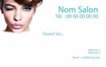 Modèle Carte de visite  salon de beauté pour Salon de beauté, maquillage, makeup à personnaliser en ligne avec modèle gratuit