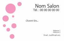 Modèle Carte de visite  salon de beauté pour Salon de beauté, rose, bulles à personnaliser en ligne avec modèle gratuit