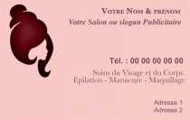 Modèle Carte de visite  salon de beauté pour Salon de beauté, rose à personnaliser en ligne avec modèle gratuit
