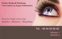 Modèle Carte de visite  salon de beauté pour Salon de beauté, visage à personnaliser en ligne avec modèle gratuit