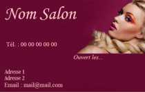 Modèle Carte de visite  salon de beauté pour Salon de beauté, rose à personnaliser en ligne avec modèle gratuit