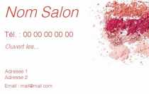 Modèle Carte de visite  salon de beauté pour Salon de beauté, rose, maquillage à personnaliser en ligne avec modèle gratuit