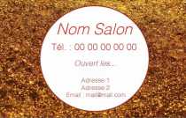 Modèle Carte de visite  salon de beauté pour Salon de beauté, paillettes à personnaliser en ligne avec modèle gratuit