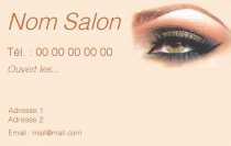 Modèle Carte de visite  salon de beauté pour Salon de beauté, rose poudré, maquillage à personnaliser en ligne avec modèle gratuit