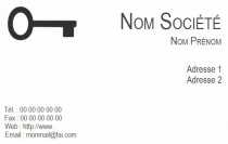 Modèle Carte de visite  serrurier pour Ce document est idéal pour communiquer vos coordonnées à personnaliser en ligne avec modèle gratuit