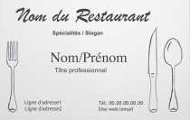 Modèle Carte de visite  Traiteur pour Traiteur, Service Restauration à personnaliser en ligne avec modèle gratuit