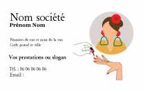 Modèle Carte de visite  onglerie pour beauté, soin, pédicure, manucure, onglerie à personnaliser en ligne avec modèle gratuit