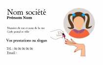 Modèle Carte de visite  onglerie pour beauté, soin, pédicure, manucure, onglerie à personnaliser en ligne avec modèle gratuit