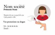 Modèle Carte de visite  onglerie pour beauté, soin, pédicure, manucure, onglerie à personnaliser en ligne avec modèle gratuit
