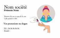 Modèle Carte de visite  onglerie pour beauté, soin, pédicure, manucure, onglerie à personnaliser en ligne avec modèle gratuit
