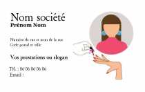Modèle Carte de visite  onglerie pour beauté, soin, pédicure, manucure, onglerie à personnaliser en ligne avec modèle gratuit
