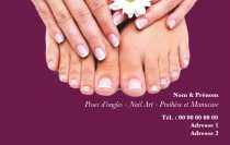 Modèle Carte de visite  onglerie pour onglerie, manucure à personnaliser en ligne avec modèle gratuit