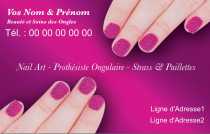 Modèle Carte de visite  onglerie pour onglerie, manucure, soin des mains à personnaliser en ligne avec modèle gratuit
