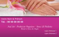 Modèle Carte de visite  onglerie pour onglerie, manucure, beauté des mains à personnaliser en ligne avec modèle gratuit