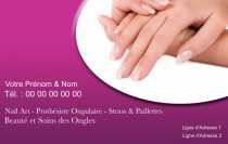Modèle Carte de visite  onglerie pour carte de visite onglerie, pose d'ongles à personnaliser en ligne avec modèle gratuit