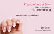 Modèle Carte de visite  onglerie pour beauté, soin, pédicure, manucure, onglerie à personnaliser en ligne avec modèle gratuit