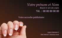 Modèle Carte de visite  onglerie pour beauté, soin, pédicure, manucure, onglerie à personnaliser en ligne avec modèle gratuit