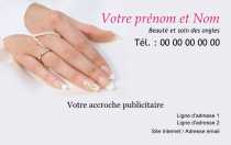 Modèle Carte de visite  onglerie pour beauté, soin, pédicure, manucure, onglerie à personnaliser en ligne avec modèle gratuit