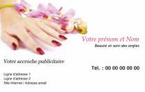 Modèle Carte de visite  onglerie pour beauté, soin, pédicure, manucure, onglerie à personnaliser en ligne avec modèle gratuit