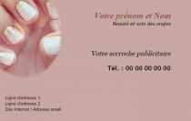 Modèle Carte de visite  onglerie pour beauté, soin, pédicure, manucure, onglerie à personnaliser en ligne avec modèle gratuit